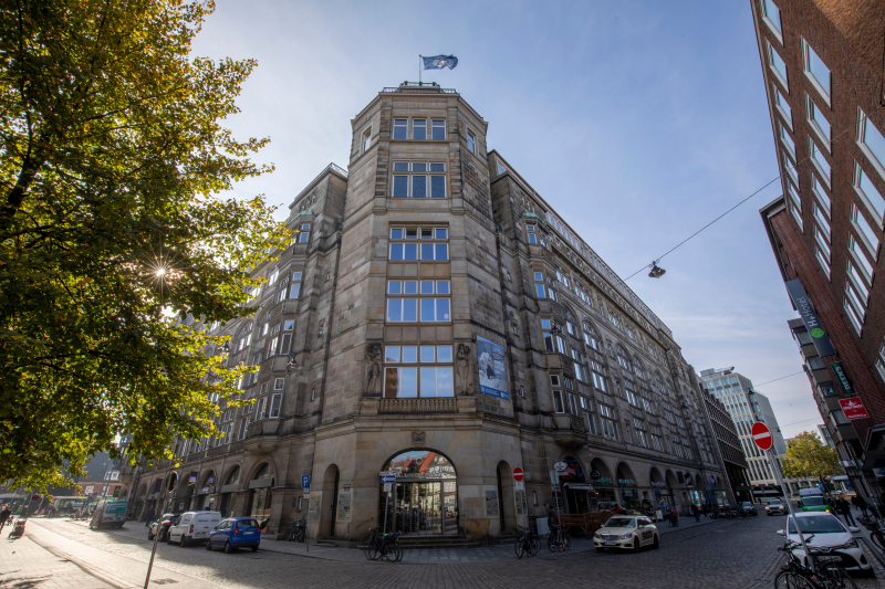 Die Bremer Baumwollbörse in der Bremer Innenstadt: Das denkmalgeschützte Kontorhaus wurde 1902 erbaut