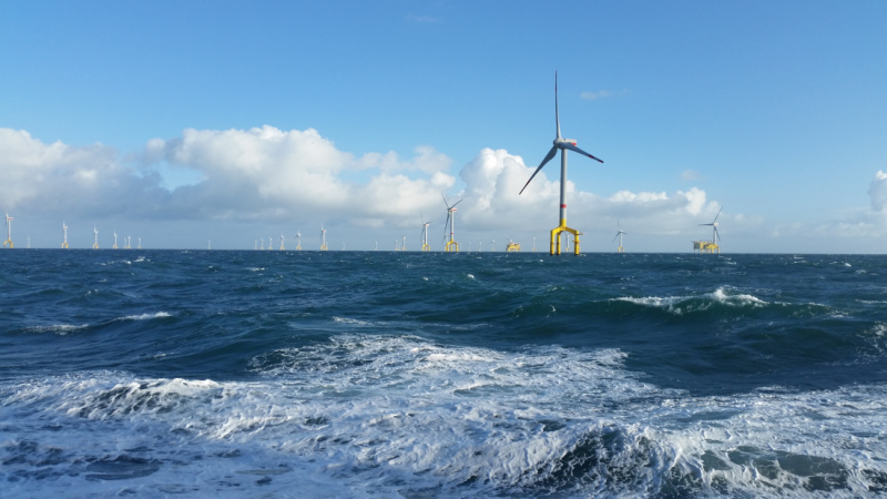 The BARD Offshore 1 wind farm with an output of 400 megawatts