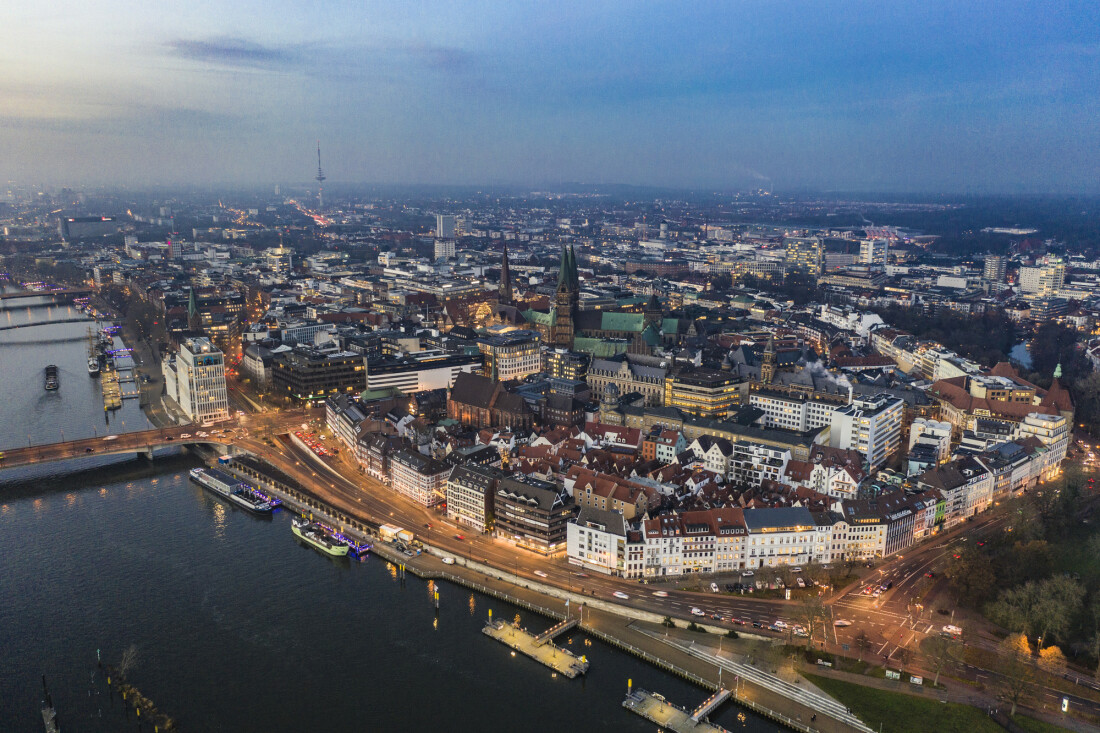 City centre aerial view