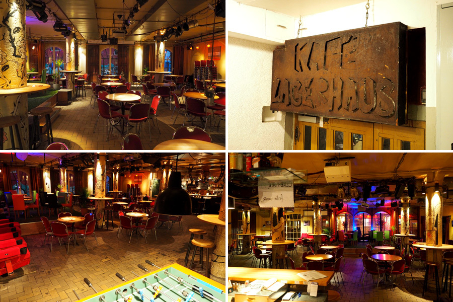 Collage: Räumlichkeiten des Cafés